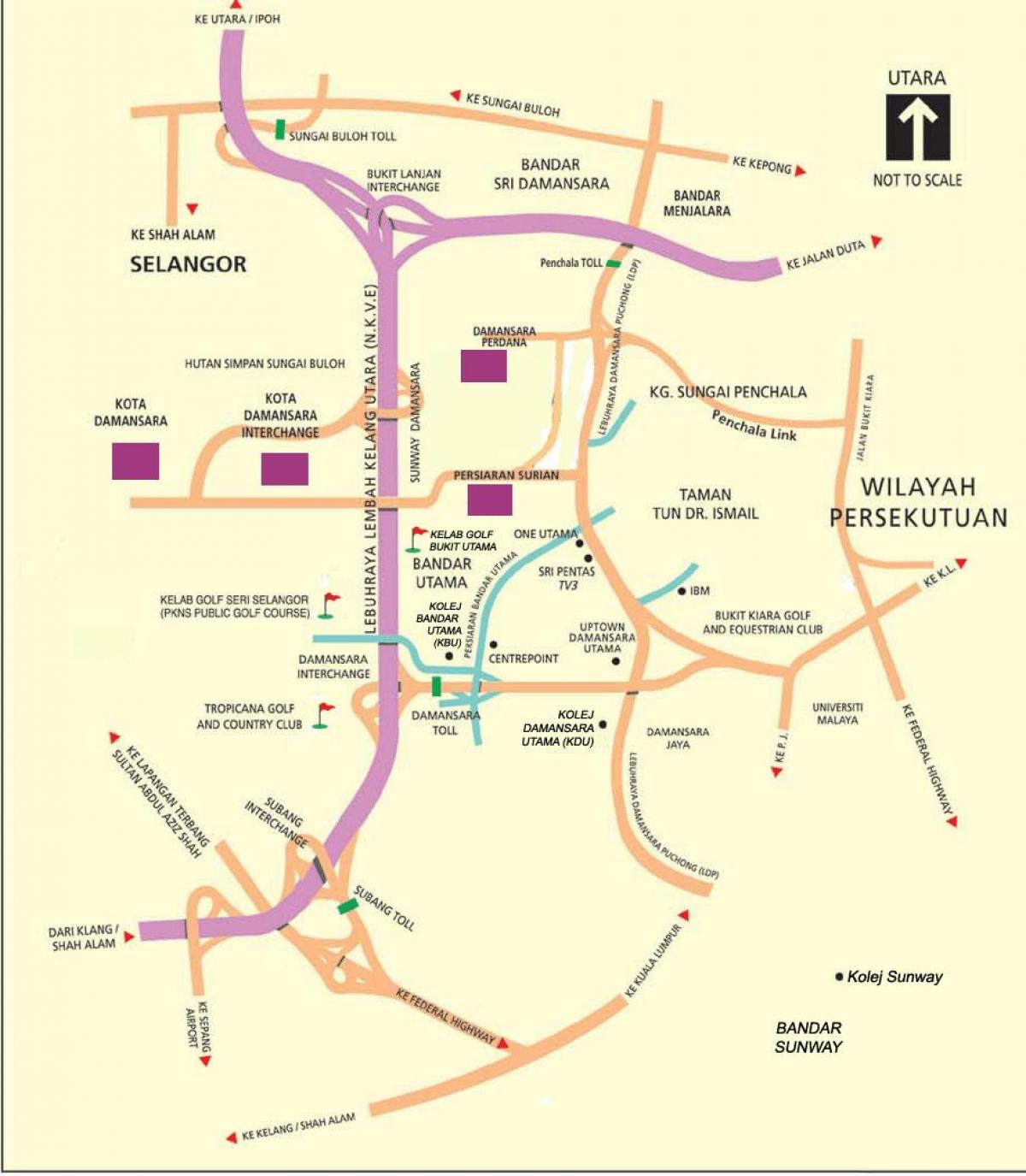 damansara نقشه کوالالامپور