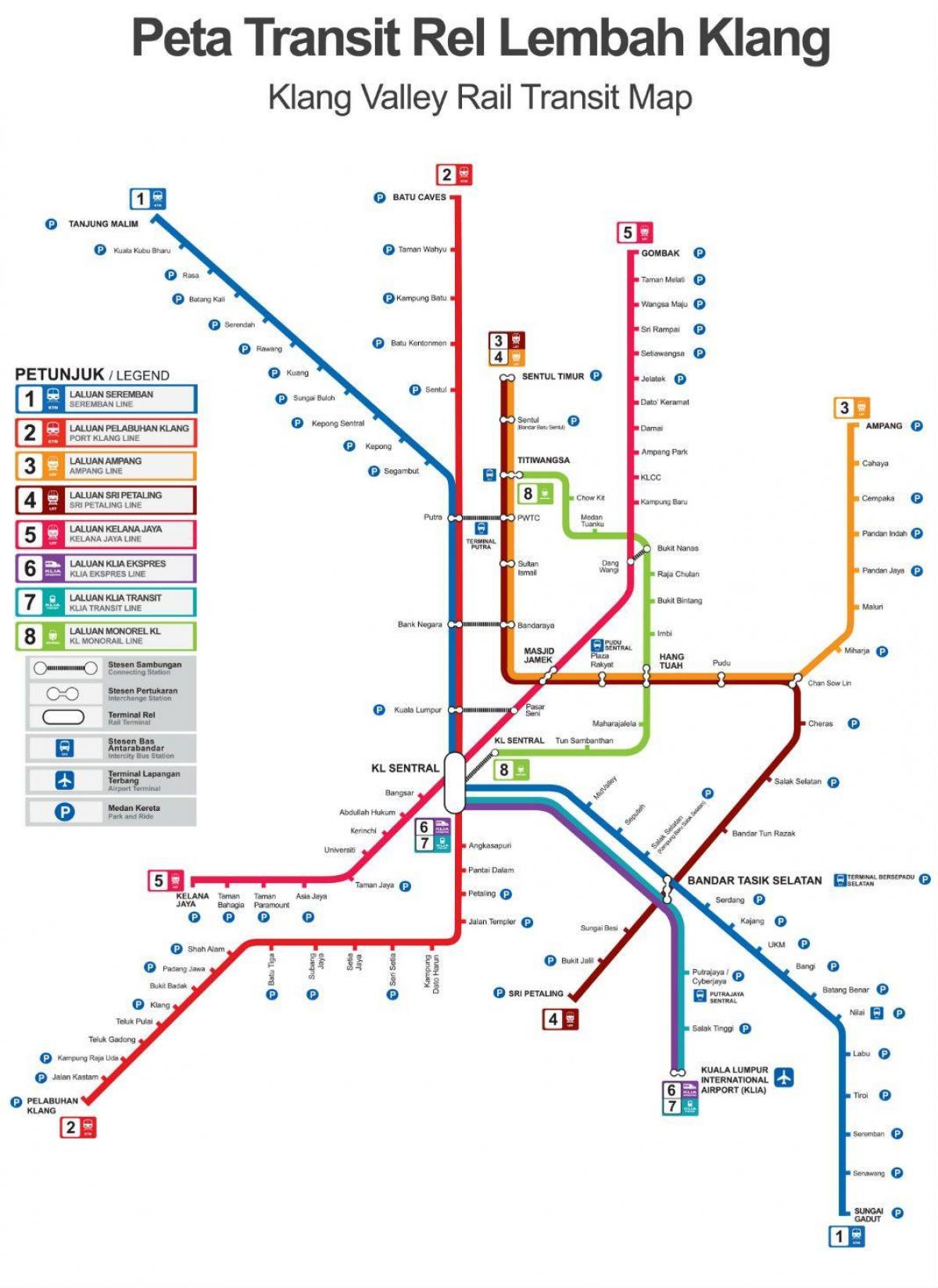 کوالالامپور ایستگاه قطار نقشه