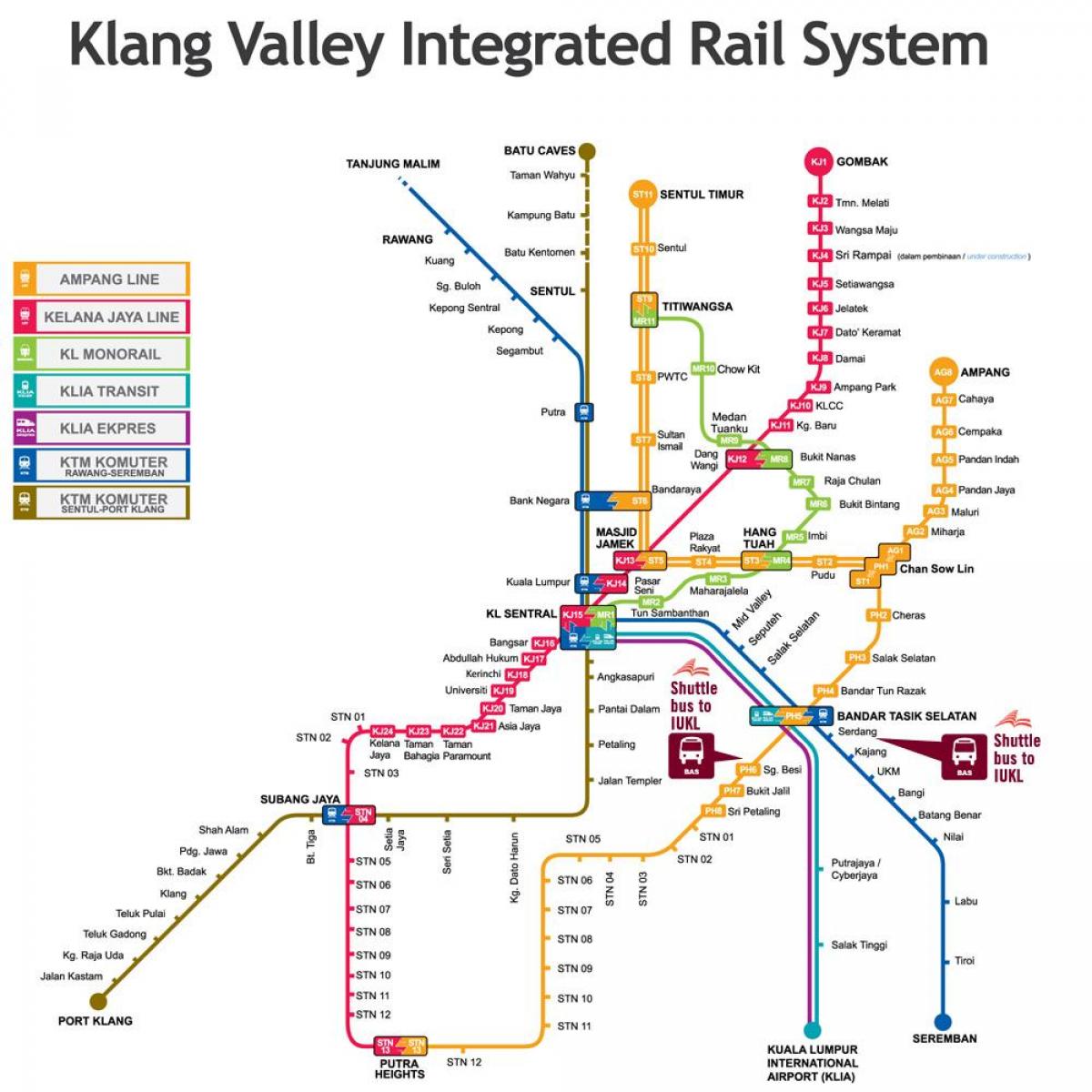 kl یکپارچه راه آهن نقشه
