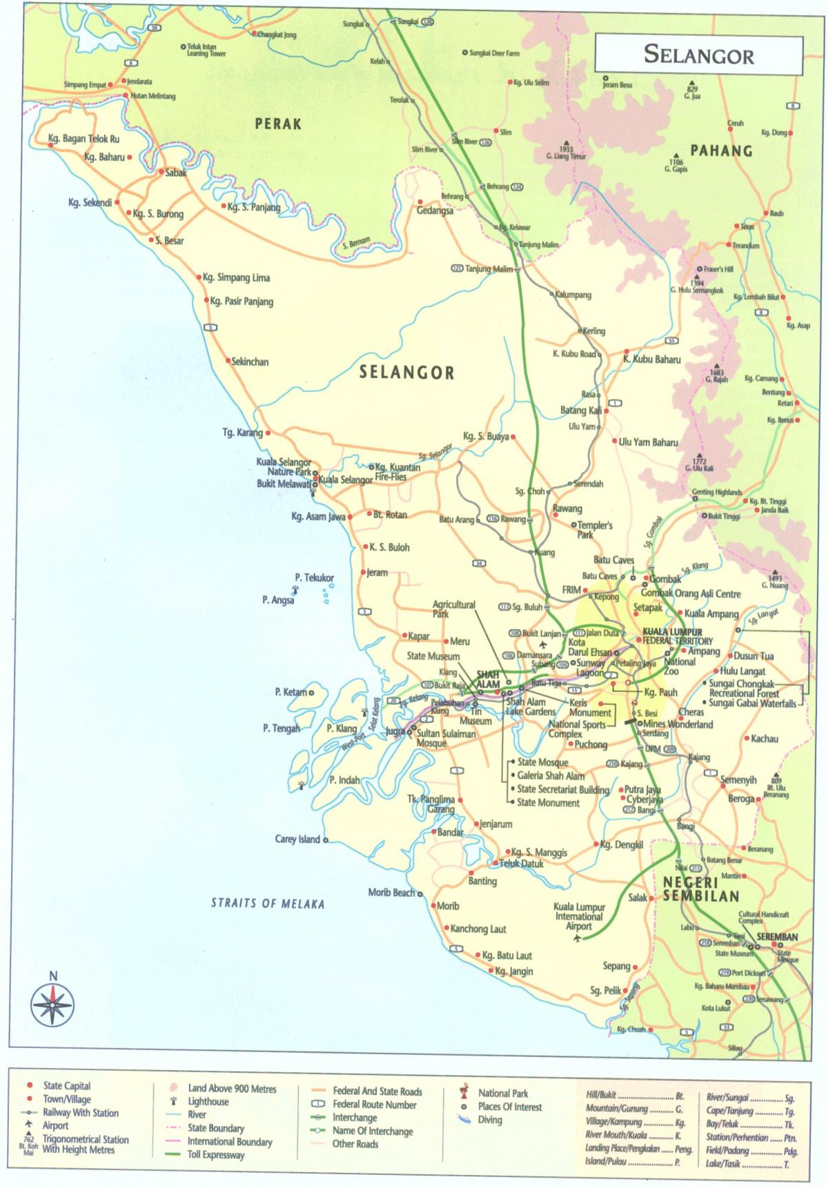 کوالالامپور و سلانگور نقشه