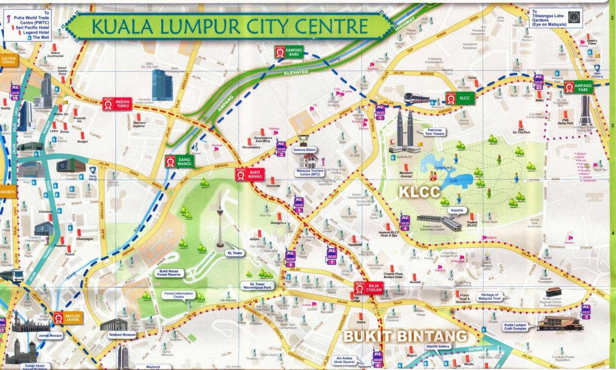 kl city walk نقشه