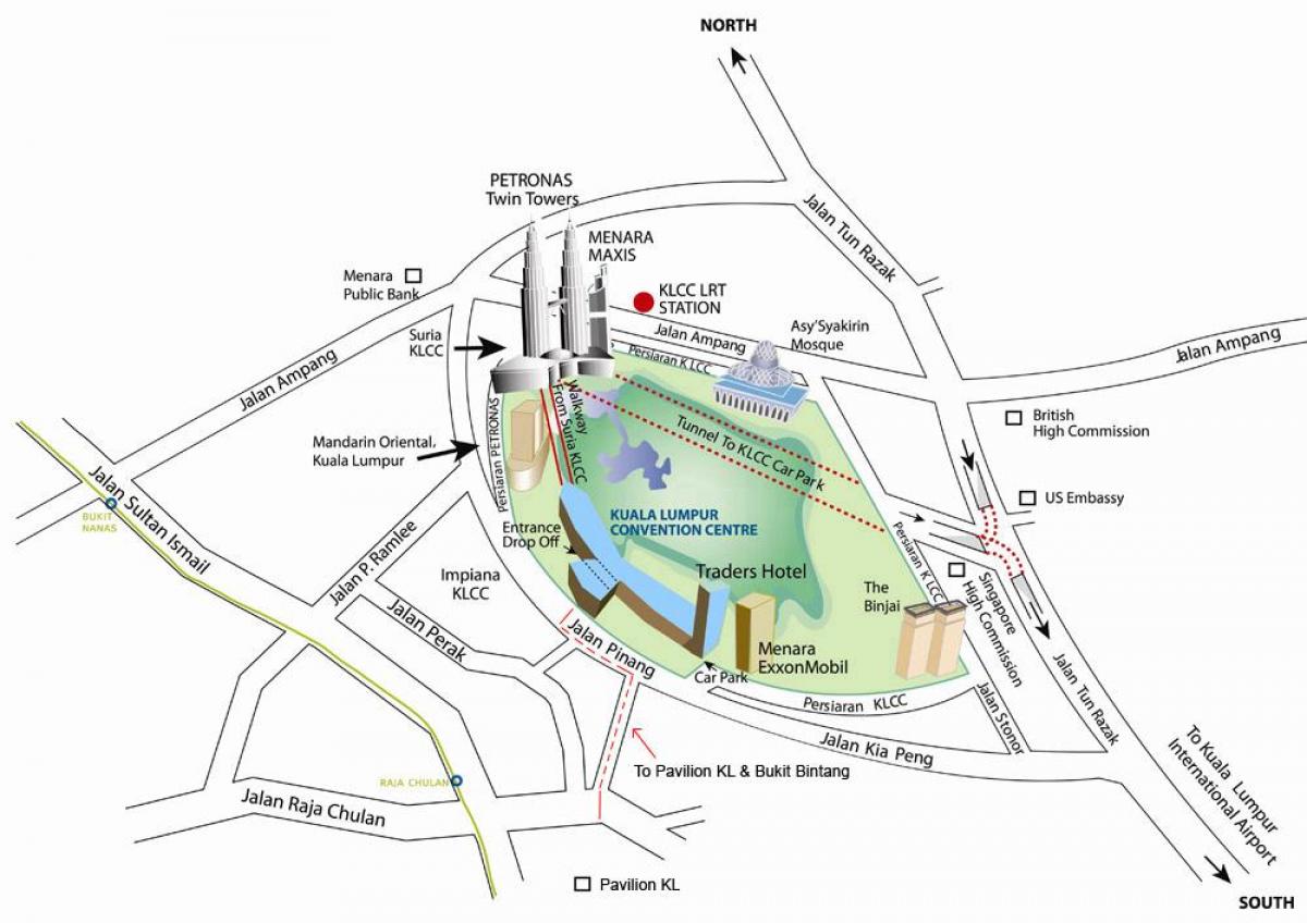 klcc mall در نقشه