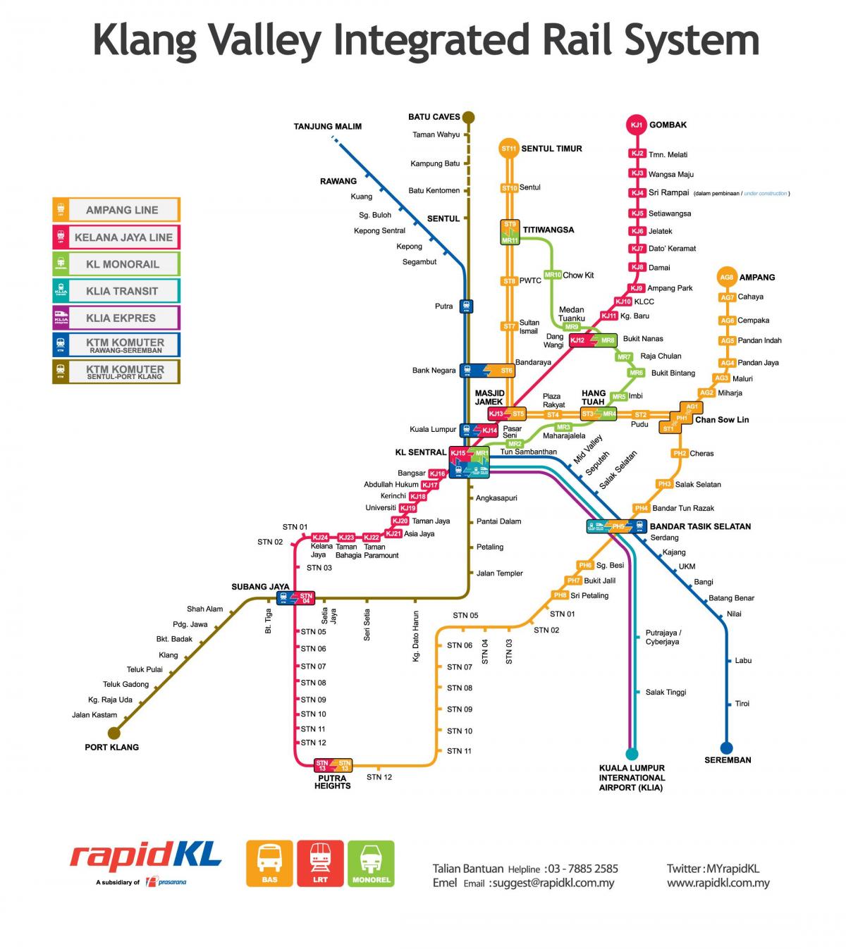 مالزی حمل و نقل نقشه