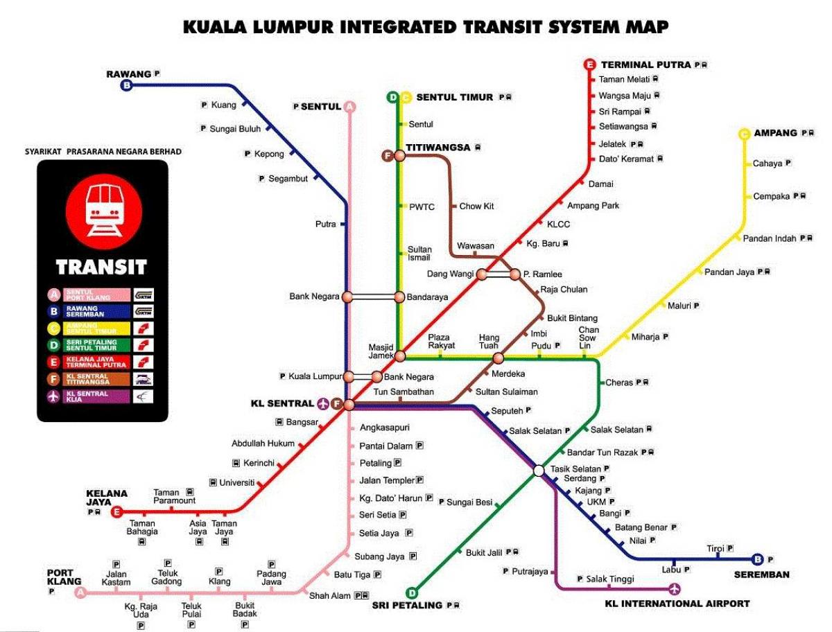 نقشه مترو کوالالامپور