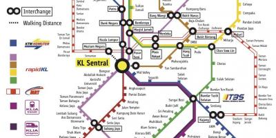 Kl sentral ایستگاه قطار نقشه