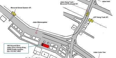 Hang tuah مونوریل نقشه ایستگاه