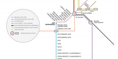Ampang park ایستگاه lrt نقشه