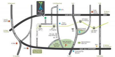 نقشه از بوکیت جلیل ورزشگاه