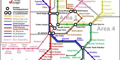 حمل و نقل عمومی کوالالامپور نقشه