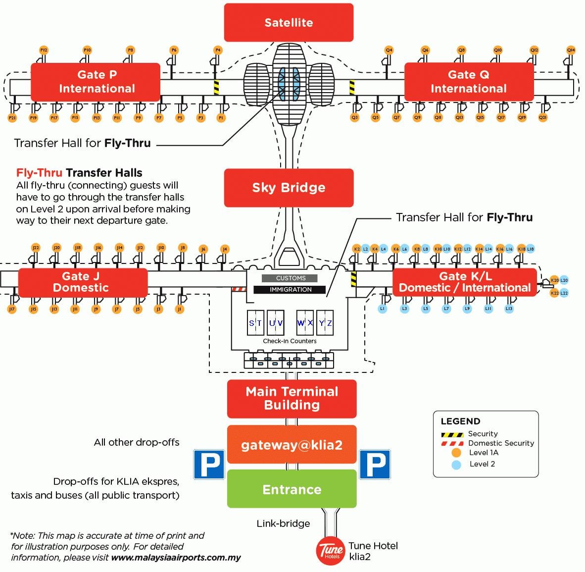 klia ترمینال فرودگاه نقشه