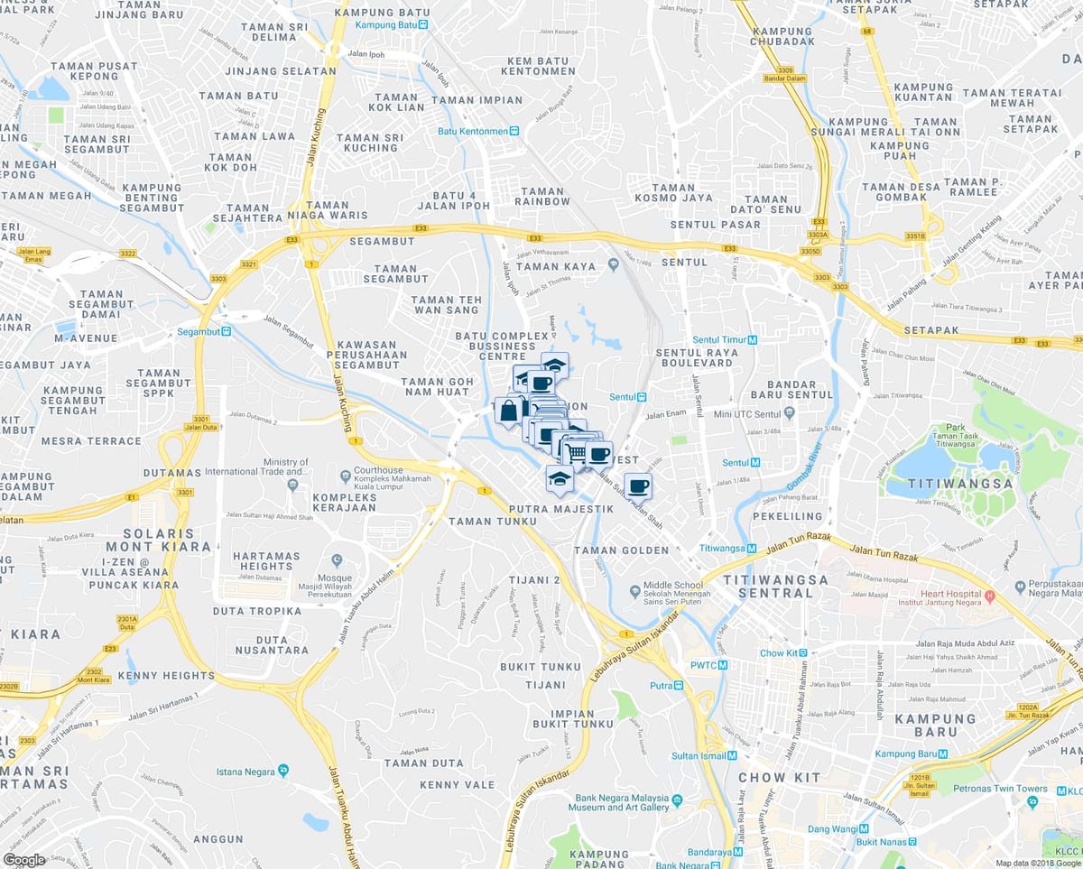 نقشه jalan ipoh کوالالامپور
