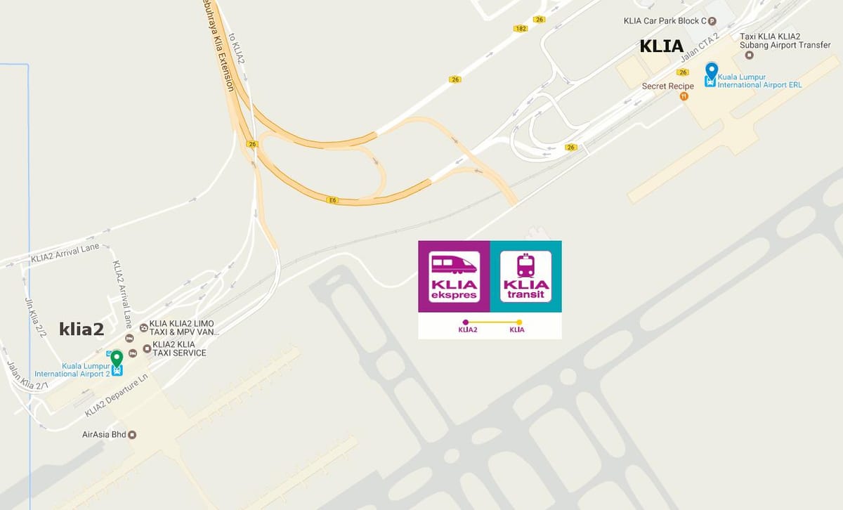 klia مسیر ترانزیت نقشه