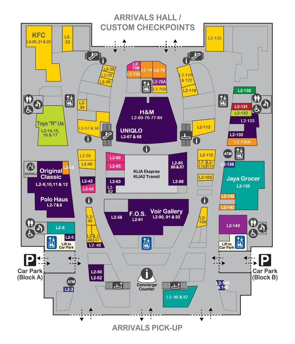klia پارکینگ بلوک نقشه