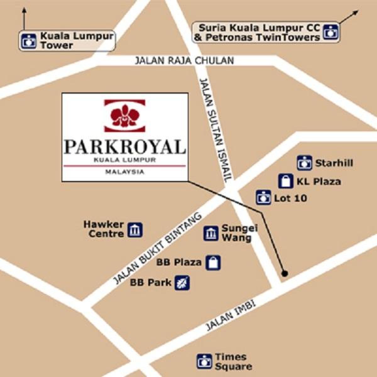 نقشه parkroyal کوالالامپور