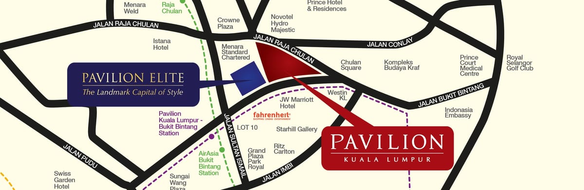 نقشه pavilion kl