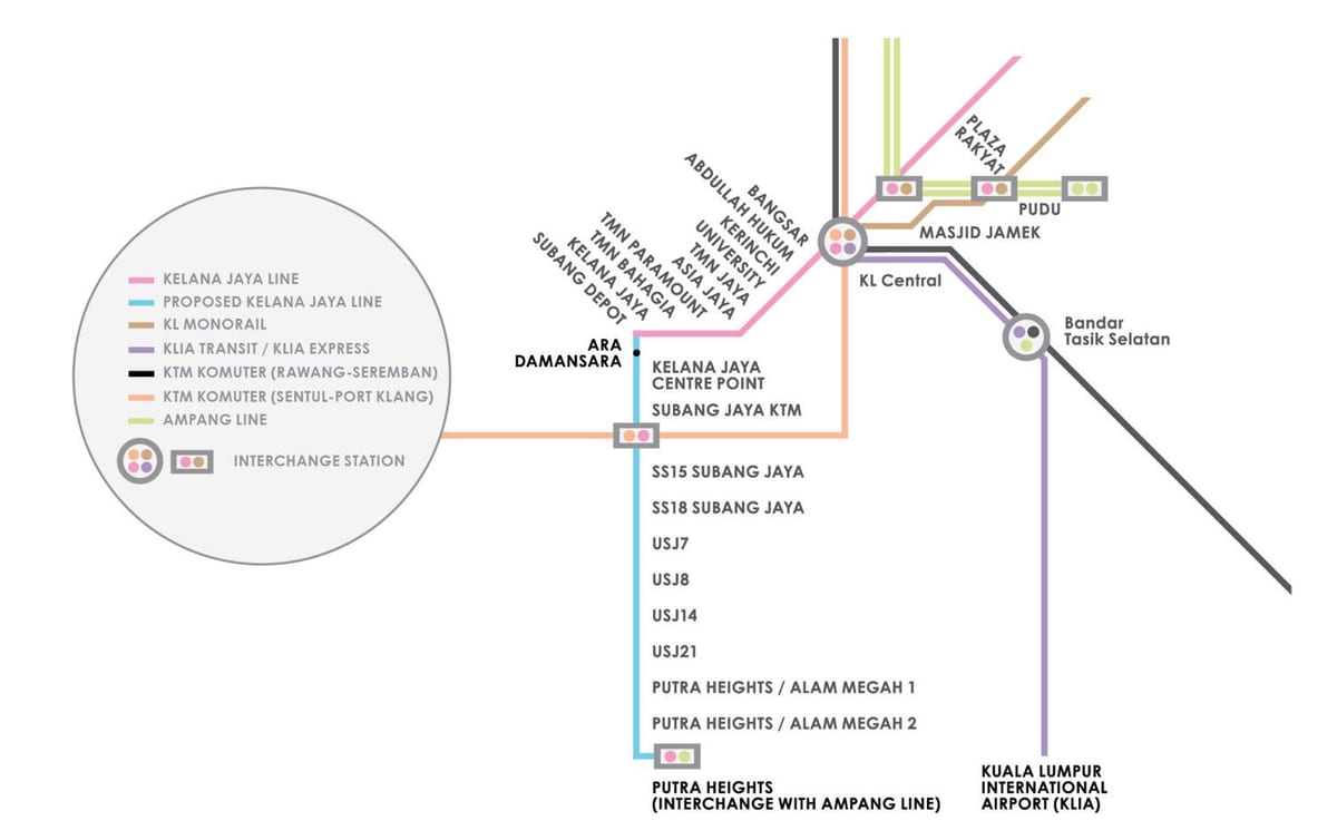 ampang park ایستگاه lrt نقشه