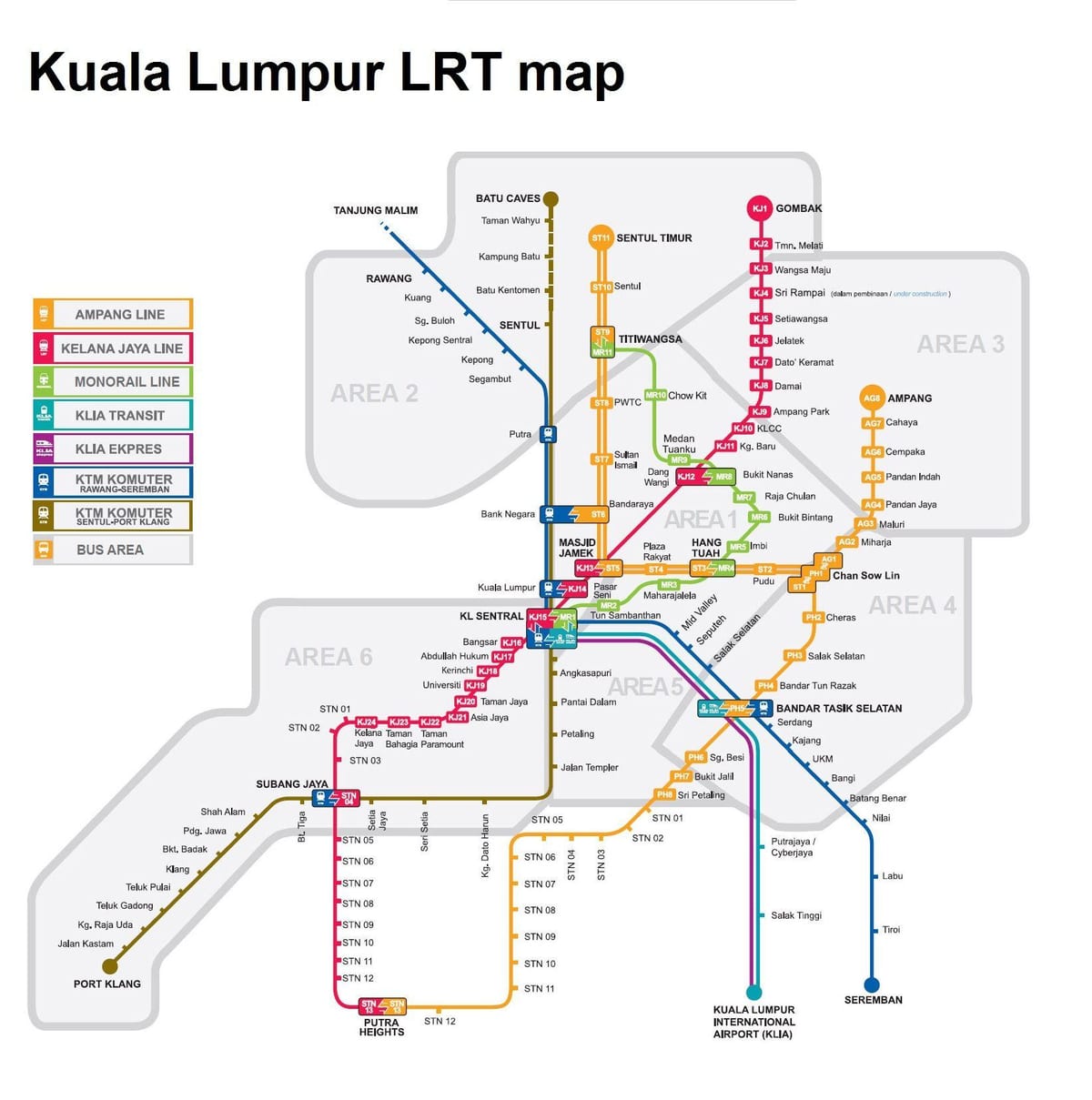 kl sentral lrt نقشه
