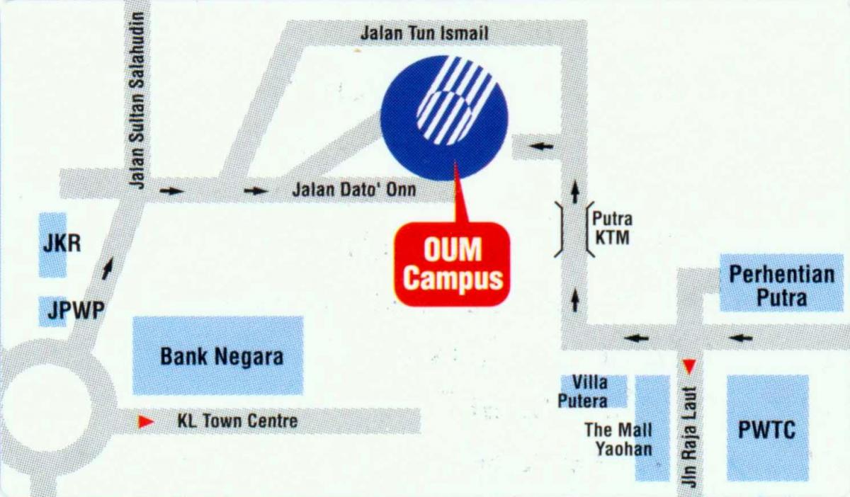 نقشه از بانک نگارا مالزی محل