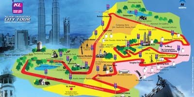 کوالالامپور هاپ در هاپ خاموش نقشه مسیر