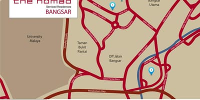 Bangsar کوالالامپور نقشه