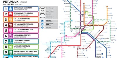 نقشه lrt کوالالامپور
