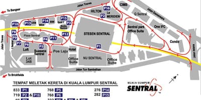 کوالالامپور sentral نقشه