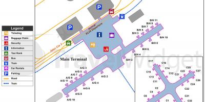 Kl فرودگاه بین المللی نقشه