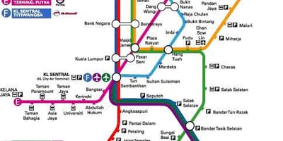Klia اکسپرس نقشه مسیر