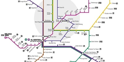 مالزی جدید lrt نقشه مسیر