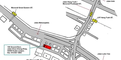 Hang tuah مونوریل نقشه ایستگاه