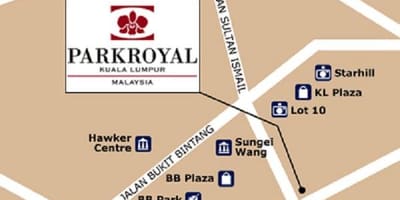 نقشه parkroyal کوالالامپور