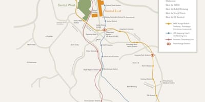 Sentul کوالالامپور نقشه